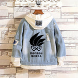 Comic Denim Jacket Anime Knight Coat Jacket Men and Women