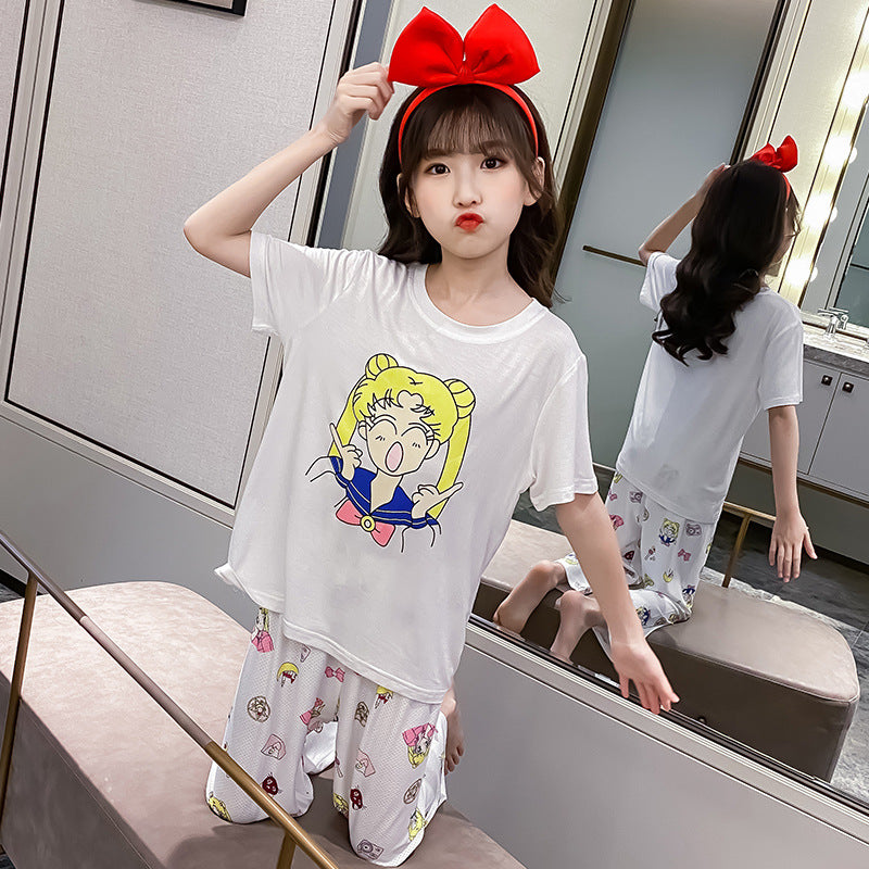 Children's Summer Two-Piece Homewear Set Children's Girl's 2 Piece Set