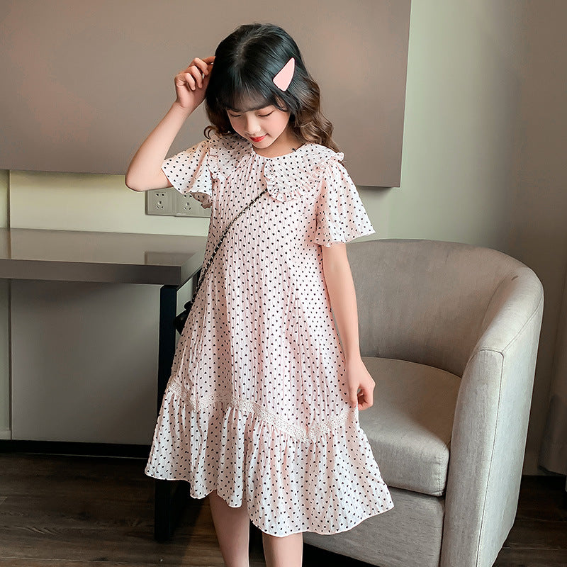 Summer Children's Floral Chiffon Princess Dress Girl Dress