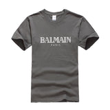 T Shirt Balmain Summer Fashion Brand Printed Men's and Women's Casual Cotton Short-Sleeved T-shirt