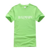 T Shirt Balmain Summer Fashion Brand Printed Men's and Women's Casual Cotton Short-Sleeved T-shirt