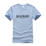 T Shirt Balmain Summer Fashion Brand Printed Men's and Women's Casual Cotton Short-Sleeved T-shirt