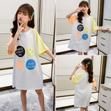 Summer Loose Short Sleeves Children's Parent-Child Princess Home Wear Children Girl Loungewear