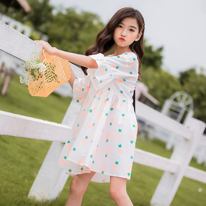 Girls Dress Summer Short Sleeve Children Princess Dress Girl Dresses