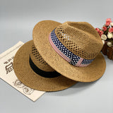 Cowgirl Hats Hand-Knitted Pattern Hollow Billycock Fedora Hat