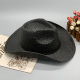 Cowgirl Hats Hand-Knitted Men's Straw Hat Female Western Cowboy Hat Sunshade Knight's Cap