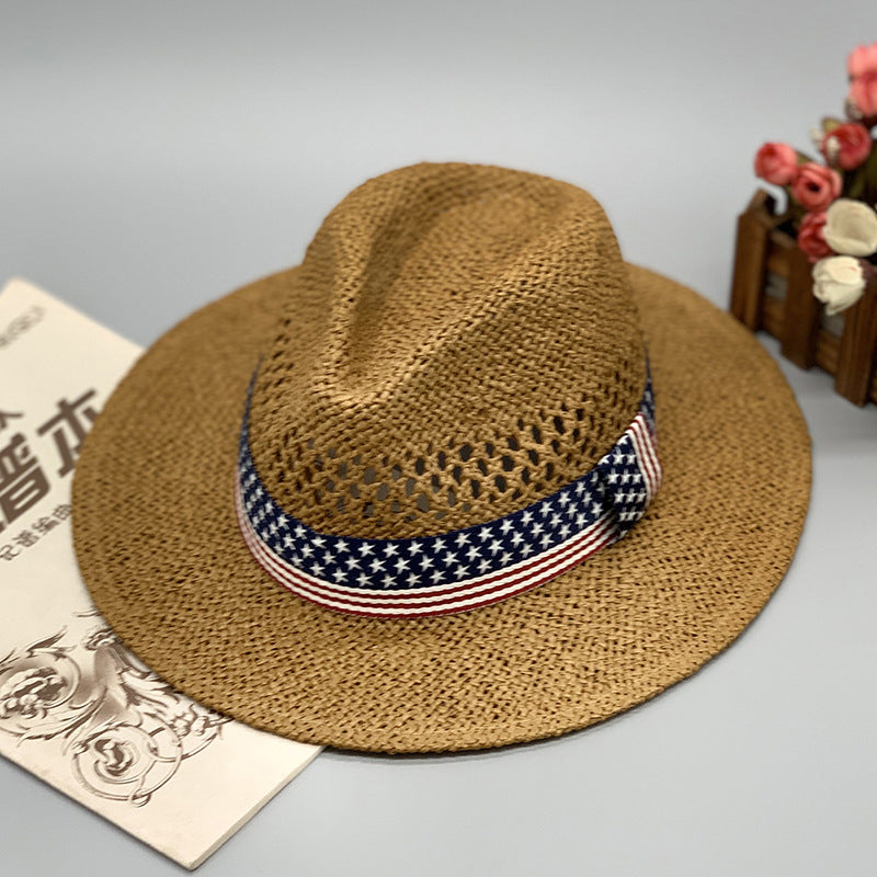 Cowgirl Hats Hand-Knitted Pattern Hollow Billycock Fedora Hat