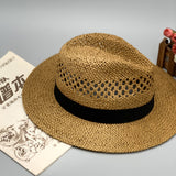 Cowgirl Hats Hand-Knitted Pattern Hollow Billycock Fedora Hat