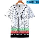 Baggy Baseball Jersey Anime Baseball Shirt Short Sleeve T-Shirt