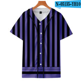 Baggy Baseball Jersey Anime Baseball Shirt Short Sleeve T-Shirt