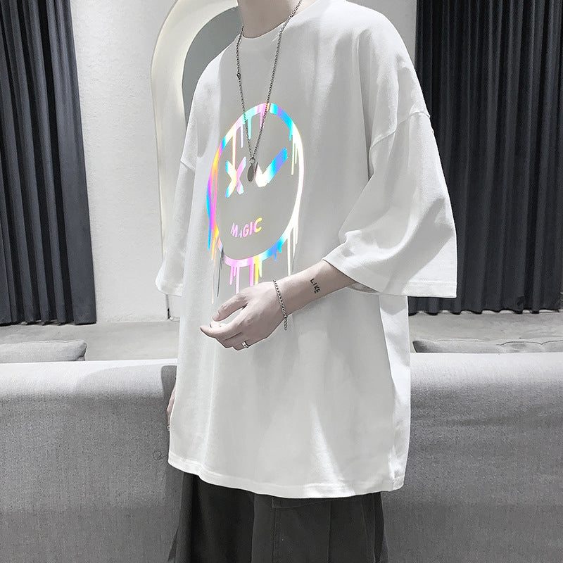 Smiley Face T Shirt Reflective T-shirt