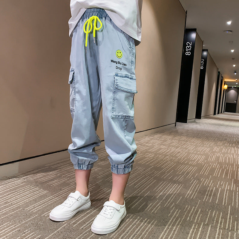 Girls' Jeans Autumn Children's Loose Trousers Overalls Children Girl Pants