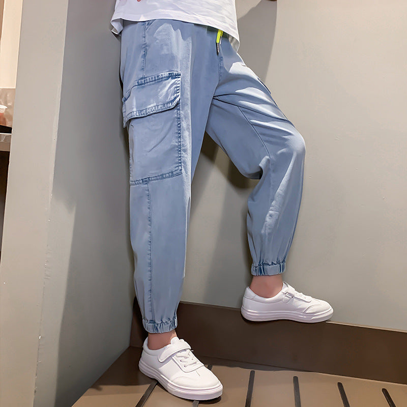 Girls' Jeans Autumn Children's Loose Trousers Overalls Children Girl Pants