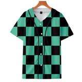 Baggy Baseball Jersey Anime Baseball Shirt Short Sleeve T-Shirt