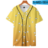 Baggy Baseball Jersey Anime Baseball Shirt Short Sleeve T-Shirt