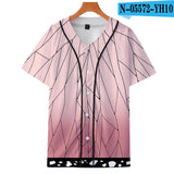 Baggy Baseball Jersey Anime Baseball Shirt Short Sleeve T-Shirt