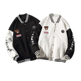Cream Color Varsity Jacket Embroidered Baseball Uniform