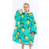 Hoodies Blankets Double-Layer Hoodie Lambswool Loose Sweater Cute Children's Style