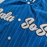 Baby Blue Varsity Jacket Autumn Leisure Baseball Clothing Baggy Coat Male