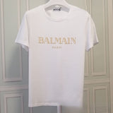 T Shirt Balmain Men's and Women's Tops T-shirt Short Sleeve Letter Print Spring and Summer T