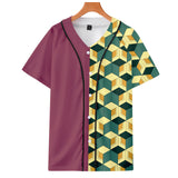 Baggy Baseball Jersey Anime Baseball Shirt Short Sleeve T-Shirt