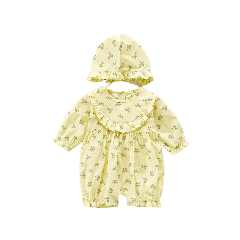 Autumn Rompers Baby Cute Floral Romper Birthday Clothes