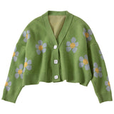 Preppy Aesthetic Sweater Knitted Coat Loose Spring and Autumn Sweater Cardigan