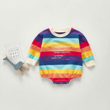 Autumn Rompers Long Sleeve Rainbow Jumpsuit Triangle Rompers