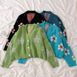 Preppy Aesthetic Sweater Knitted Coat Loose Spring and Autumn Sweater Cardigan