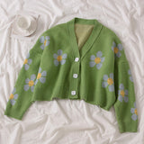 Preppy Aesthetic Sweater Knitted Coat Loose Spring and Autumn Sweater Cardigan