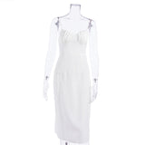 Mini Club Dresses Women's White Suspender Dress