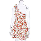Mini Club Dresses Printed Shoulder Sexy Dress Summer