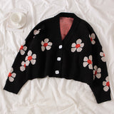 Preppy Aesthetic Sweater Knitted Coat Loose Spring and Autumn Sweater Cardigan