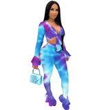 See through Pants Suit Printing Suit Sexy Nightclub