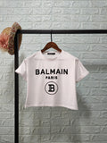 T Shirt Balmain Spring/Summer Letter Loose All Cotton Short T-shirt