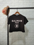 T Shirt Balmain Spring/Summer Letter Loose All Cotton Short T-shirt