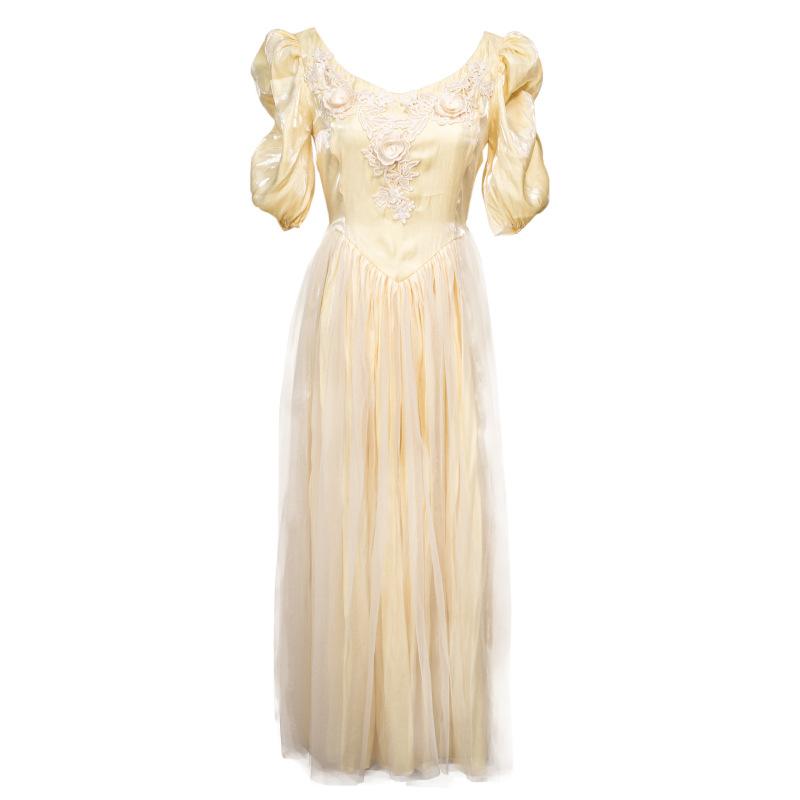 Showboating In A Raucous Mix Yellow cottagecore aesthetic dresses