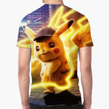 Men and Women Pokemon Pikachu T Shirt 3D Pikachu Short Sleeve T-shirt