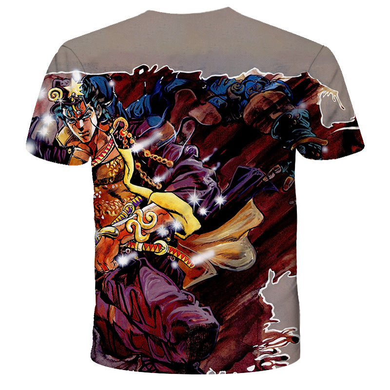 JoJo's Bizarre Adventure Dressing 3D Printing Fashion Short Sleeve T-shirt