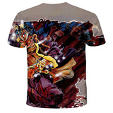 JoJo's Bizarre Adventure Dressing 3D Printing Fashion Short Sleeve T-shirt