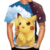 Men and Women Pokemon Pikachu T Shirt Pokemon Pikachu 3D Digital