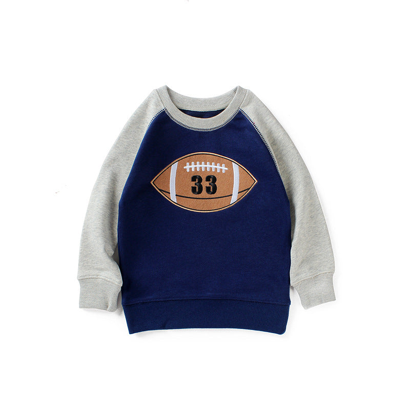 Children Boy Hoodie Spring and Autumn Long-Sleeved Sweater Sweatshirt Long Sleeve T-shirt