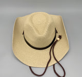 Cowgirl Hats Spring and Summer Men's Cowboy Hat Sun Hat Outdoor Sun Protection Fishing Straw Hat