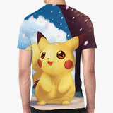 Men and Women Pokemon Pikachu T Shirt Pokemon Pikachu 3D Digital