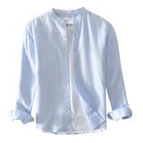 White Work Shirts Spring/Summer Men's Casual Stand Collar Shirt