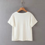 Oversized 90S T Shirt Rainbow White Horse Unicorn Cotton Short Sleeve T-shirt