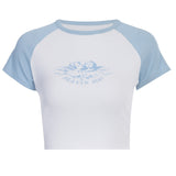 Maddy Euphoria Outfits Women's Summer Sexy Slim-Fit Short-Sleeved T-shirt for Women