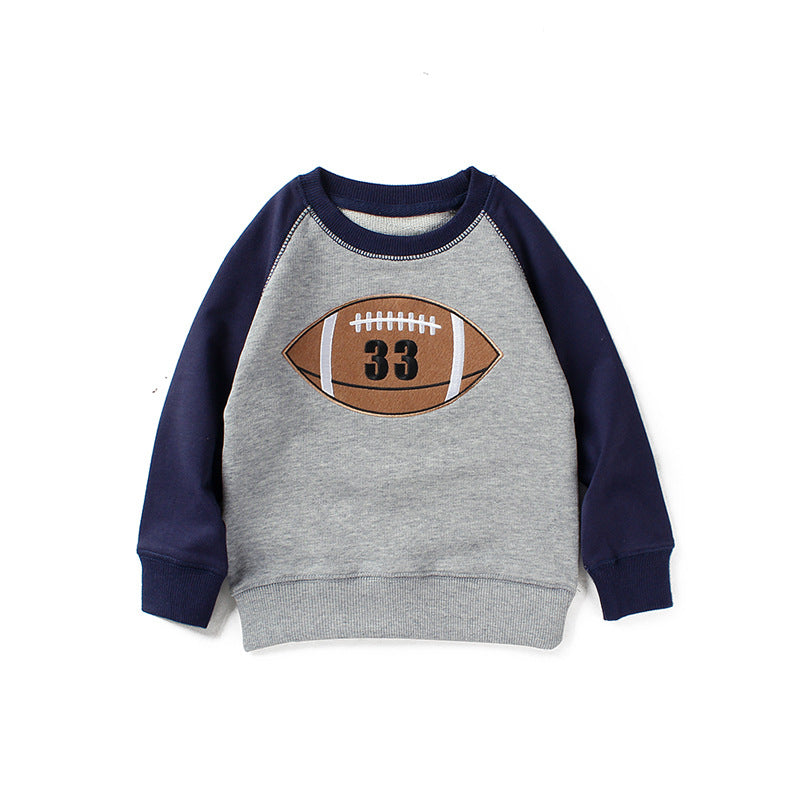 Children Boy Hoodie Spring and Autumn Long-Sleeved Sweater Sweatshirt Long Sleeve T-shirt