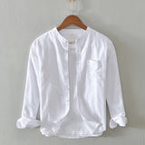 White Work Shirts Spring and Autumn Men's Cotton Long Sleeve Men's Shirt