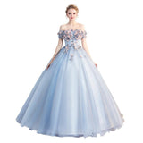 Women's Evening Dress Ball Gown Princess Quinceanera Wedding Dresses Stage Performance Pettiskirt Wedding Photography Off-Shoulder Fashion Dress